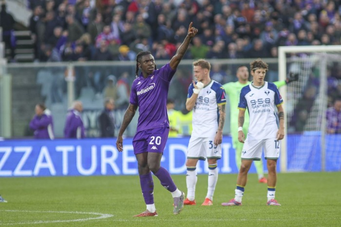 Tripletta Kean, la Fiorentina batte 3-1 il Verona